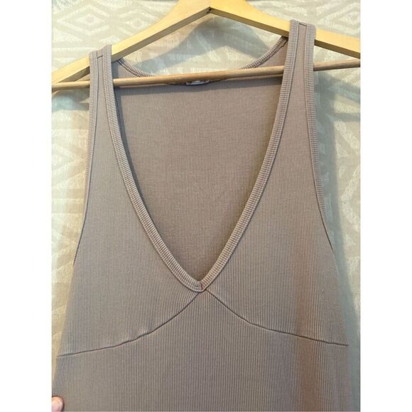 Ribbed Knit‎ Midi Dress Sleeveless Tank Style Casual Summer Comfortable - Picture 3 of 7